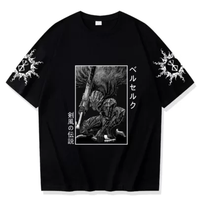 Berserk T-shirts – Swordsman Anime Pattern Unisex T-shirt
